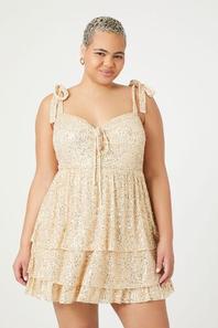Plus Size Sequin Sweetheart Dress offers at $66 in Forever 21