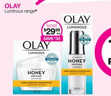 Olay - Luminous Range offers at $29.99 in Priceline
