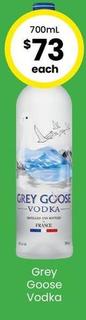 Grey Goose - Vodka offers at $73 in The Bottle-O