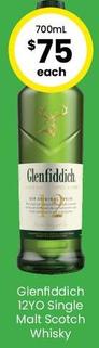 Glenfiddich - 12YO Single Malt Scotch Whisky offers at $75 in The Bottle-O