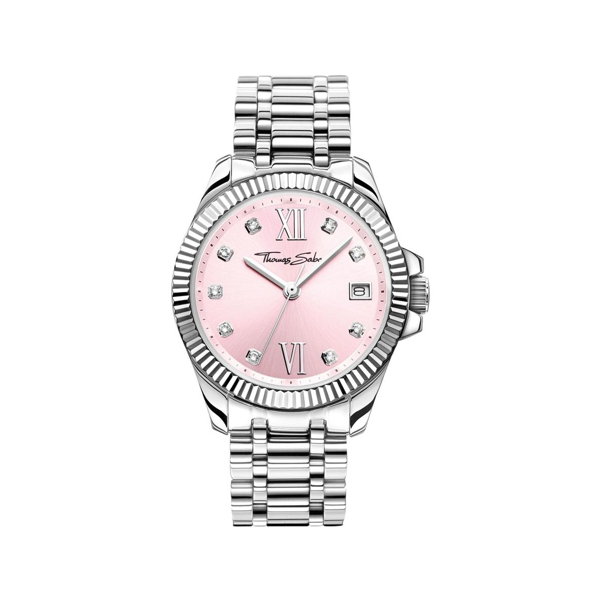 DIVINE PINK WATCH WITH STONES SILVER-COLOURED offers at $549 in Thomas Sabo
