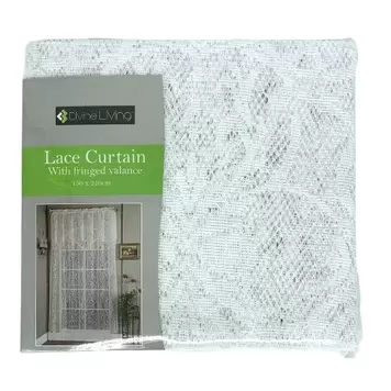 Lace Curtain - Polyester offers at $9.99 in Dollars and Sense