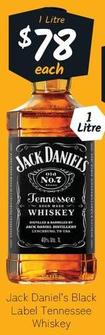 Jack Daniels - Black Label Tennessee Whiskey offers at $78 in Cellarbrations