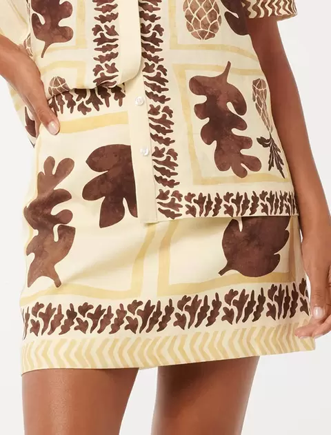Frankie Linen Mini Skirt offers at $89.99 in Forever New
