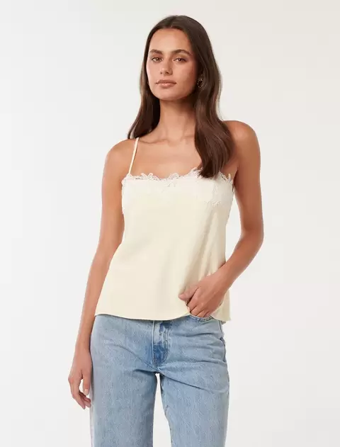 Lani Lace Trim Cami offers at $89.99 in Forever New