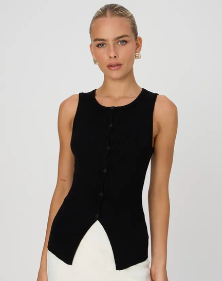 LONG LINE BUTTON UP KNIT TANK offers at $29.99 in Glassons