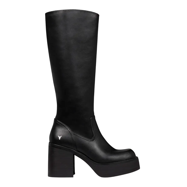 NICHE BLACK PU PLATFORM BOOTS offers at $199.95 in Windsor Smith