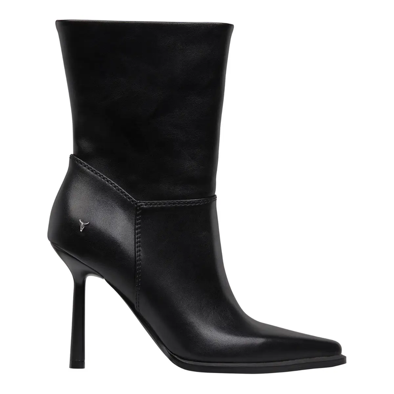 ALLURE BLACK STILETTO ANKLE BOOTS offers at $149.95 in Windsor Smith