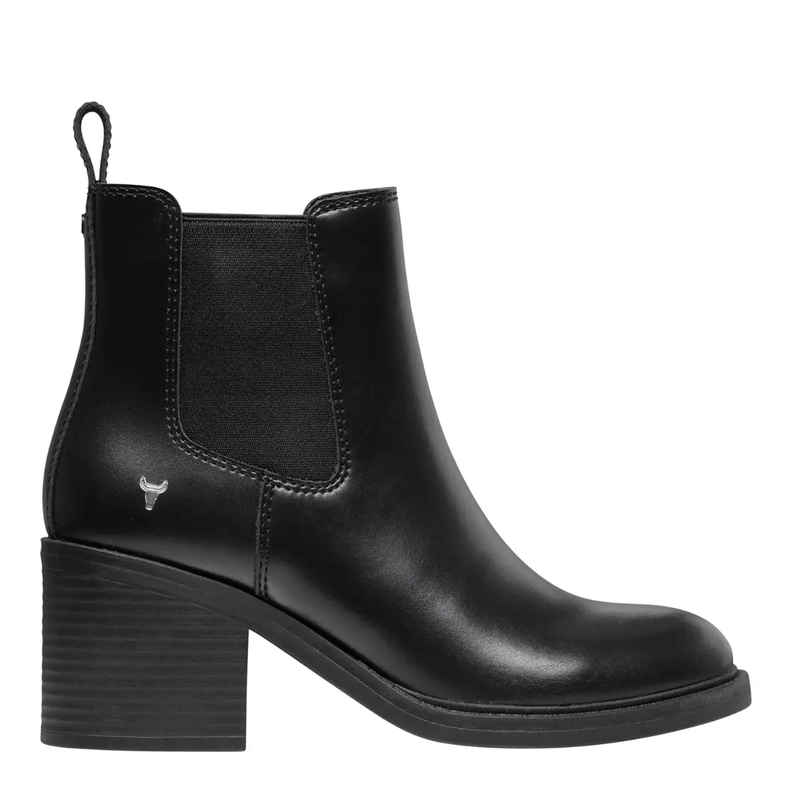 VARSITY BLACK LEATHER BOOTS offers at $169.95 in Windsor Smith