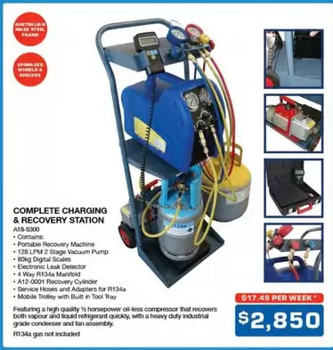 Complete Charging & Recovery Station offers at $2850 in Burson Auto Parts