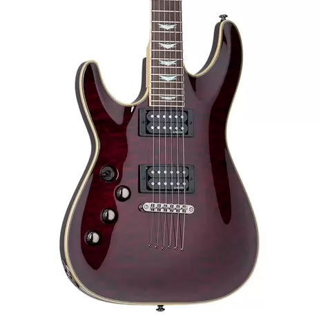 Schecter Omen Extreme 6 Left Handed in Black Cherry offers in Allans Music