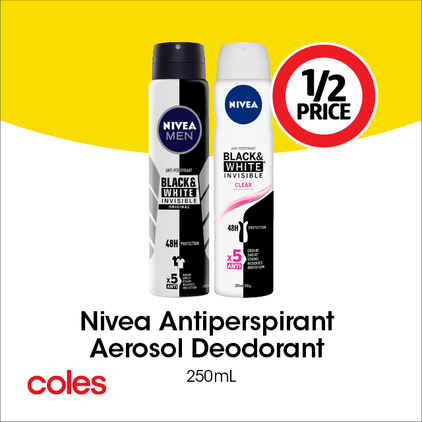 Nivea Antiperspirant Aerosol Deodorant  offers at $4.75 in Coles