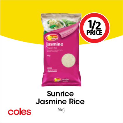 Sunrice Jasmine Rice  offers at $12 in Coles