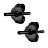 Black Titanium Internal Ear Stud Post with Butterfly Back 18 Gauge Sold as Pairs offers at $19.95 in Essential Beauty