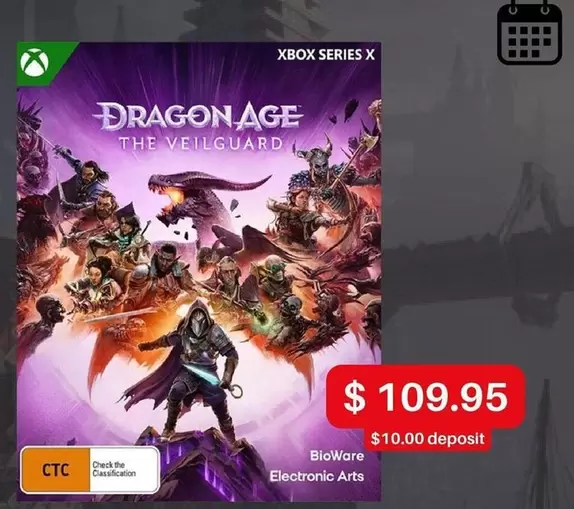 Dragon Age - The Veilguard offers at $109.95 in EB Games