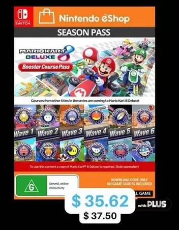 Nintendo -  Mariokart Deluxe 8 offers at $35.62 in EB Games