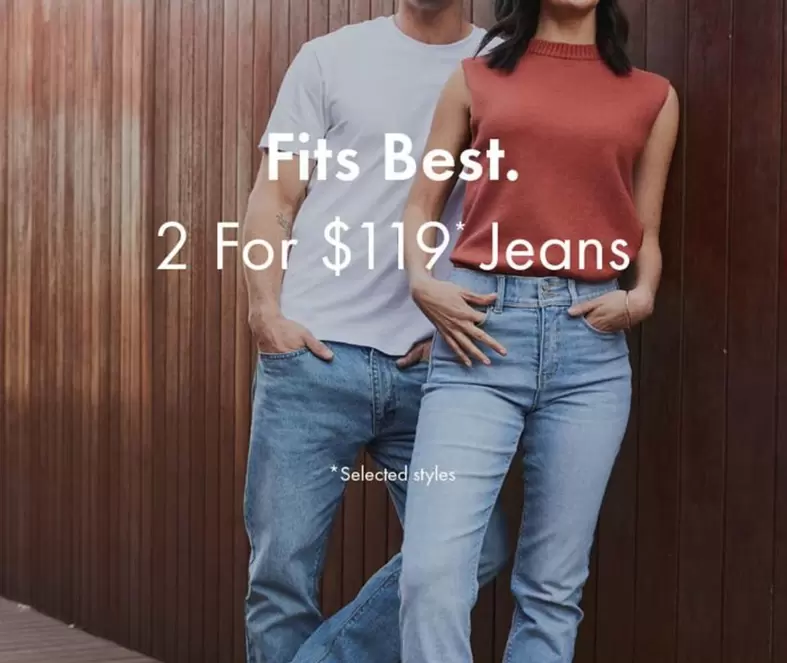 Jeans offers at $119 in Jeanswest