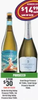 Grant Burge - Prosecco NV 750ML/Grant Burge Prosecco Rose Nv 750ml offers at $14.99 in Liquor Legends