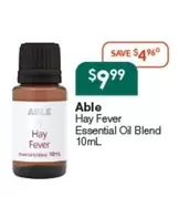 Able - Hay Fever Essential Oil Blend 10ml offers at $9.99 in Soul Pattinson Chemist