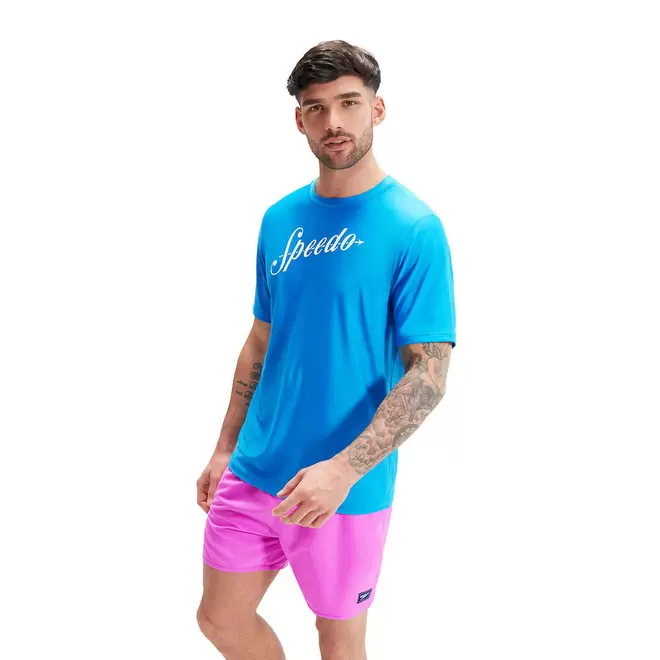 Mens Printed Ss Swim Tee offers at $40 in Speedo