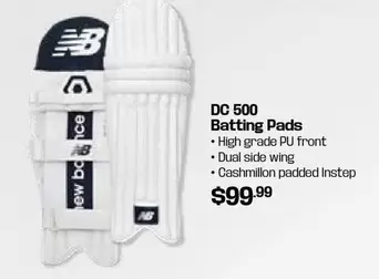 Dc 500 Batting Pads offers at $99.99 in Sports Power