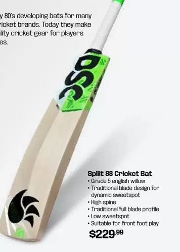 Spliit 88 Cricket Bat offers at $229.99 in Sports Power