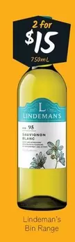 Lindeman's - Bin Range offers at $15 in Cellarbrations