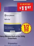 Henry Blooms -  Herb-a-lax 200g offers at $11.97 in Chemist Warehouse