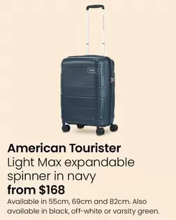 American Tourister - Light Max Expandable Spinner In Navy offers at $168 in Myer