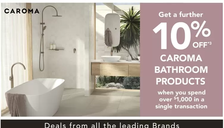 Caroma Bathroom Products offers in Harvey Norman