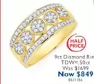 9ct Diamond Rind Tdw=.50ct offers at $849 in Prouds