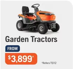 Garden Tractors offers at $3899 in Husqvarna