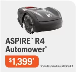 Aspire R4 Automower offers at $1399 in Husqvarna