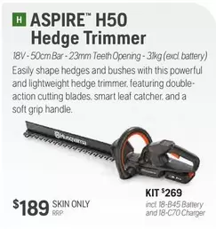 Husqvarna - Aspire H50 Hedge Trimmer offers at $269 in Husqvarna