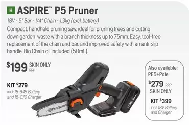 Husqvarna - Aspire P5 Pruner offers at $279 in Husqvarna