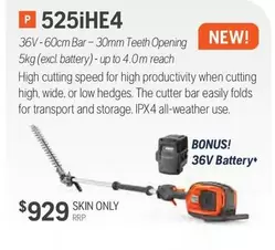 525iHE4 Cutter Bar offers at $929 in Husqvarna