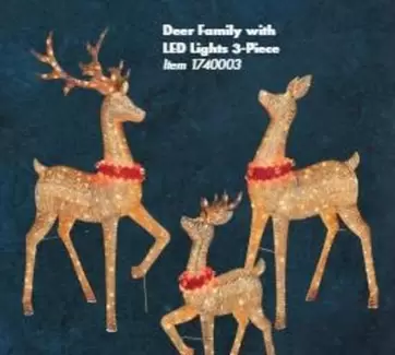 Deer Family With Led Lights 3-piece offers at $49.99 in Costco