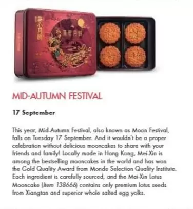 Lotus - Mid-utumn Festival offers in Costco