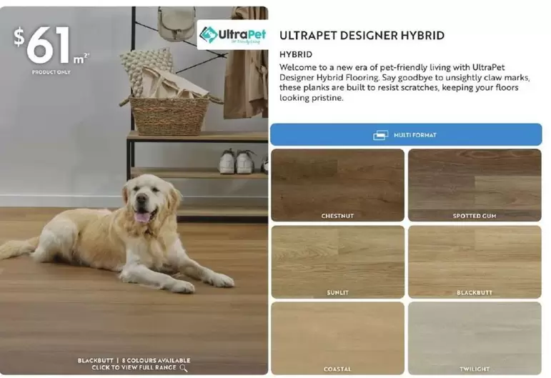 Ultrapet Designer Hybrid offers at $61 in Carpet Court