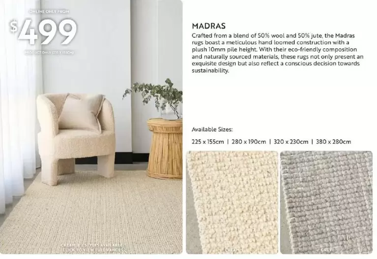 Madras - Rugs offers at $499 in Carpet Court