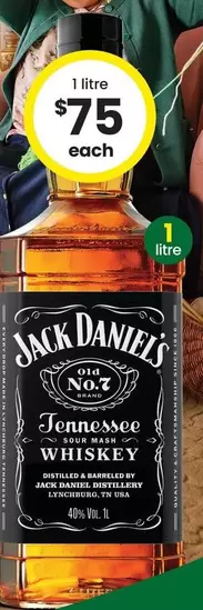 Jack Daniels - Old No. 7 Tennessee Whiskey offers at $75 in The Bottle-O