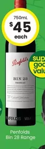 Penfolds - Bin 28 Range offers at $45 in The Bottle-O