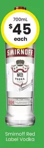 Smirnoff - Red Label Vodka offers at $45 in The Bottle-O