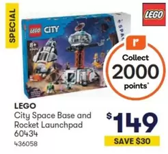 Lego - City Space Base and Rocket Launchpad offers at $149 in Woolworths