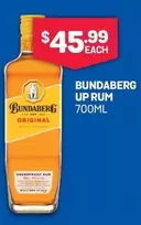 Bundaberg - Up Rum 700ml offers at $45.99 in Bottlemart