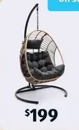 Hanging Egg Chair offers at $199 in ALDI