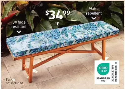 Outdoor Bench Pad offers at $34.99 in ALDI