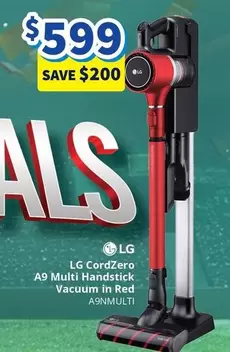 LG - Cordzero A9 Multi Handstick Vacuum In Red offers at $599 in Bi-Rite