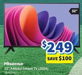 Hisense - 32" A4nau Smart Tv offers at $249 in Bi-Rite