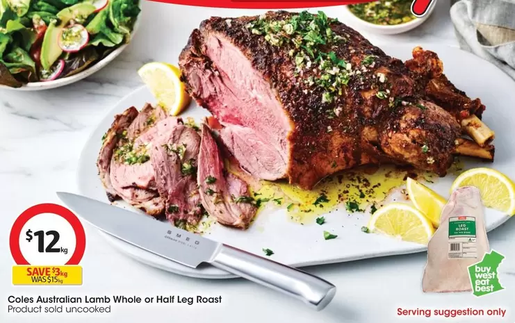 Coles - Australian Lamb Whole Leg Roast offers at $12 in Coles